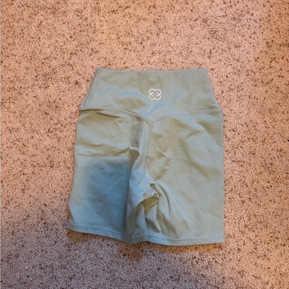 SASKI Women's Light Green Bike Shorts